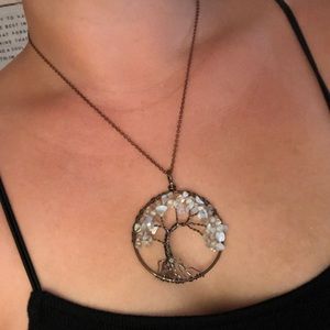 Opal tree of life necklace